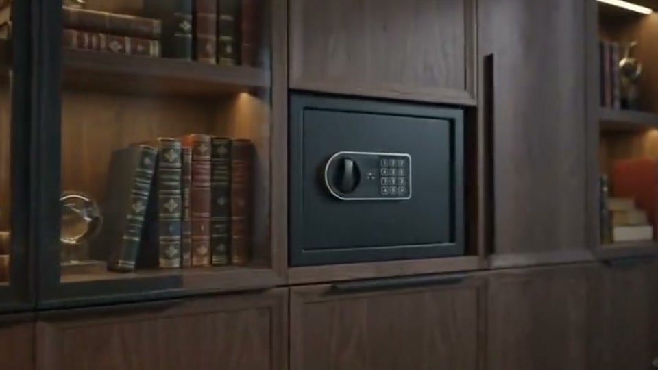 Coffre-fort à combinaison intégré dans une bibliothèque
